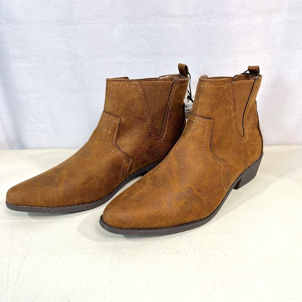 NEW! Women's Brown Arizona Jean Co Booties Boots Size 10 Med Cognac 332890 Foam